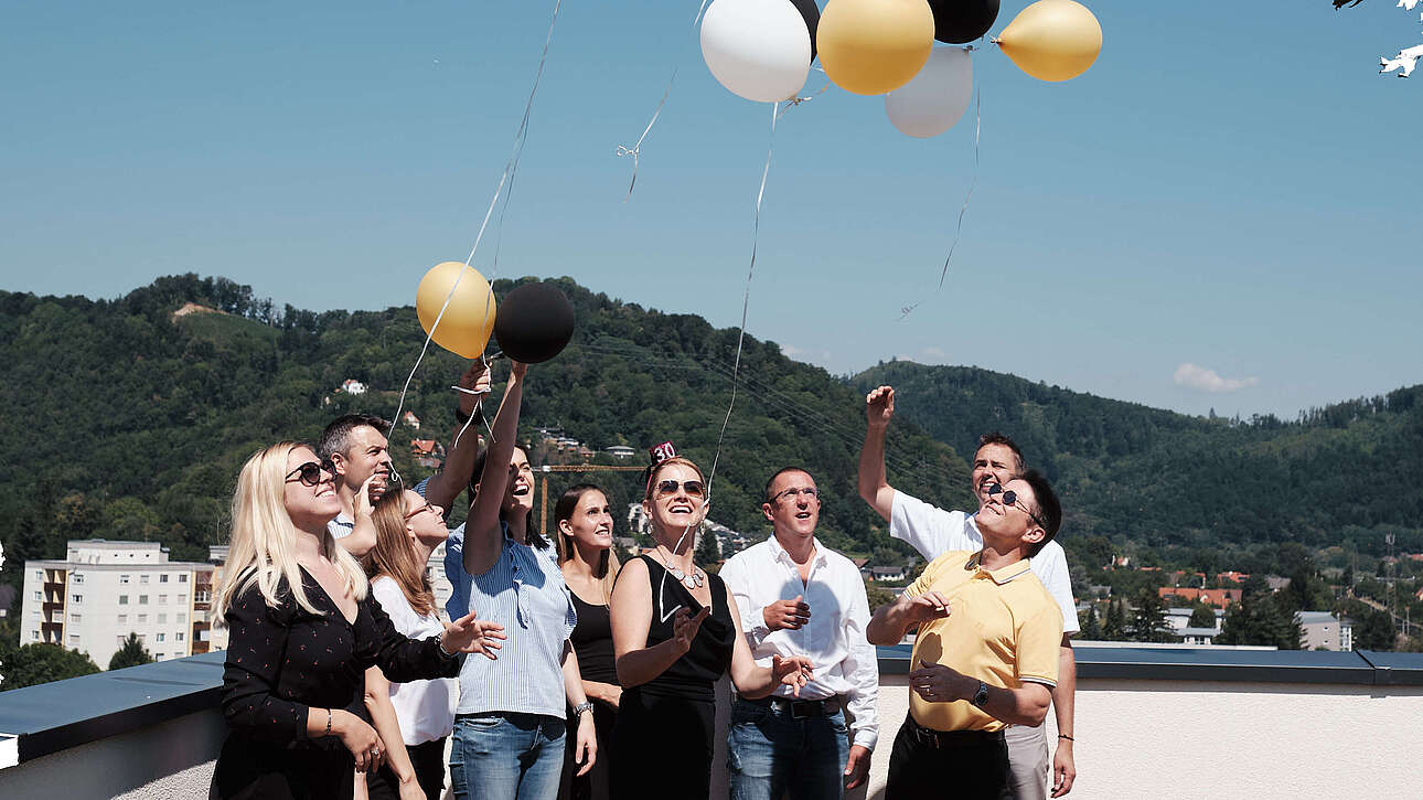 Feiern über den Dächern von Graz