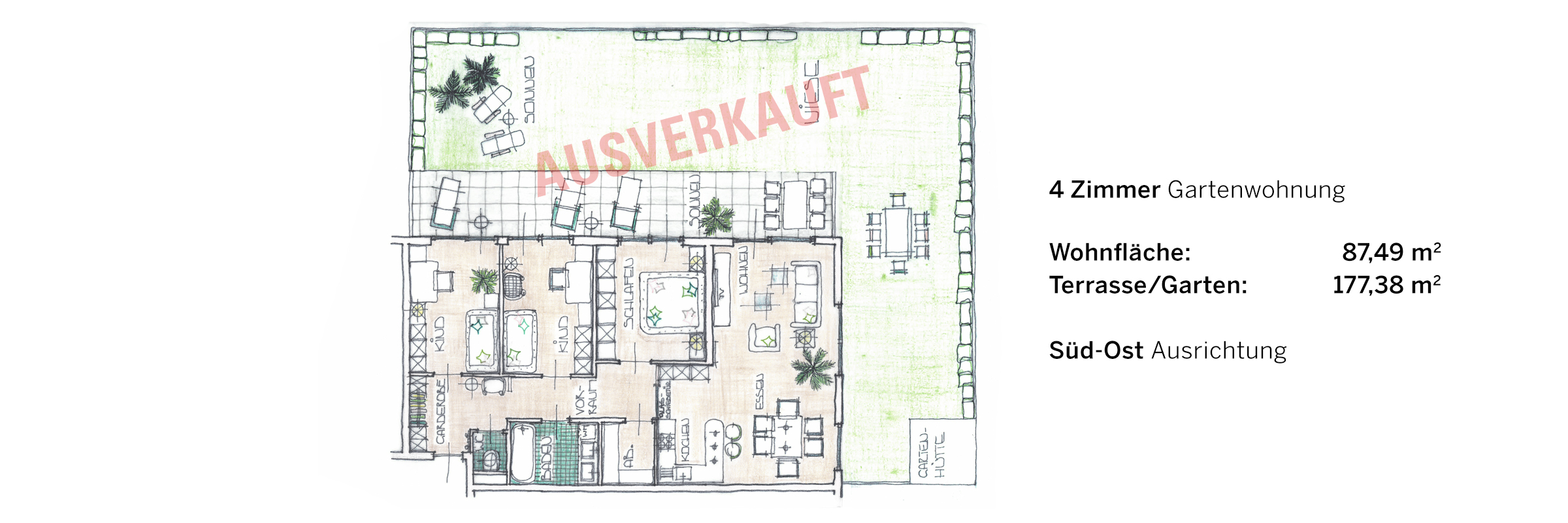 4 Zimmer Gartenwohnung
